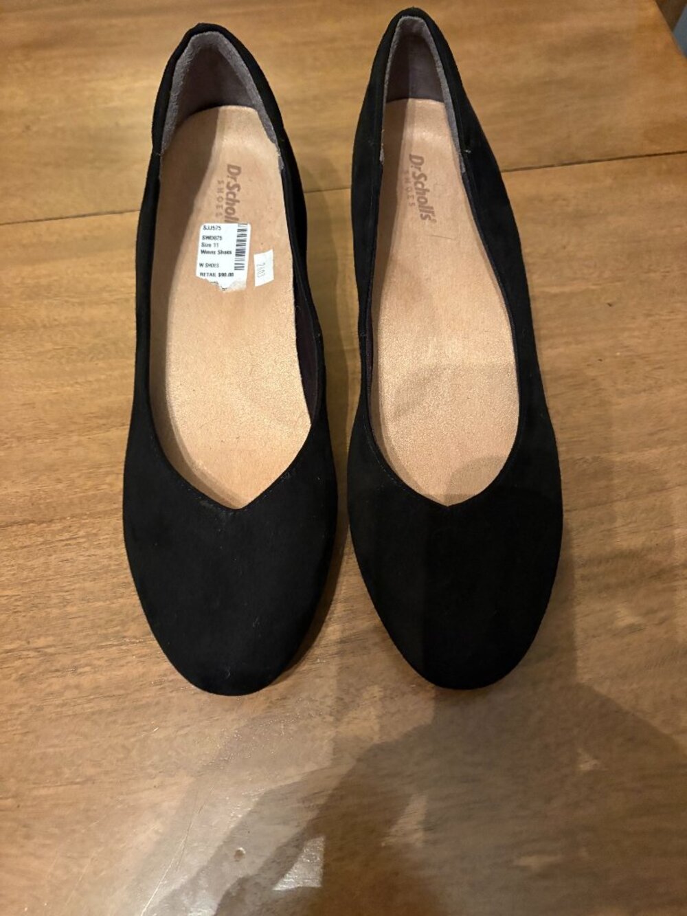 NWT Dr. Scholl's Be Ready Faux Suede Black Wedge Pumps. Size 11